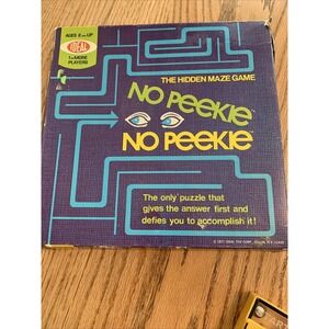 No Peekie Puzzle Game By Ideal 1971